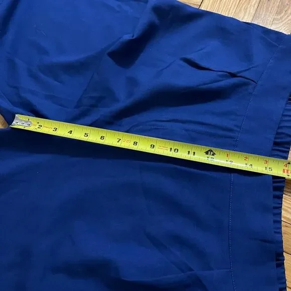 Cobalt Blue Wide Leg Trousers XXL Elastic Waist - Picture 5 of 8